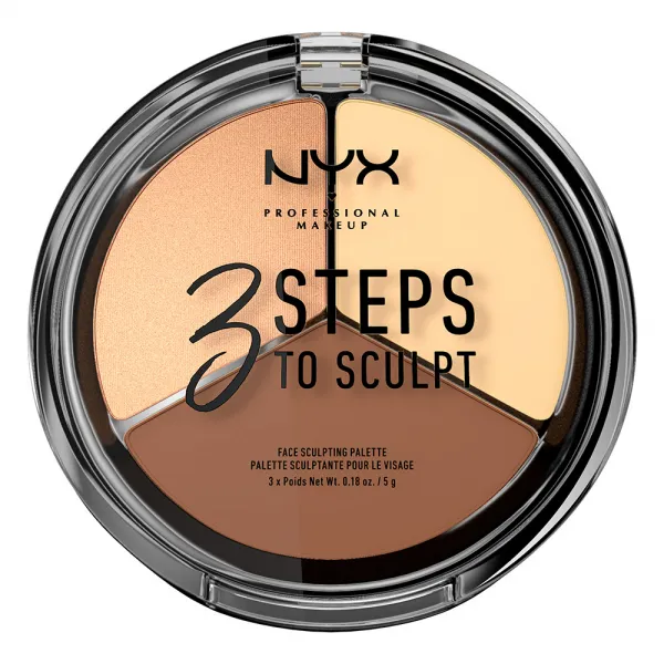 NYX Professional Makeup contour paleta v kamnu - 3 Steps To Sculpt Face Sculpting Palette – Light (3STS02)