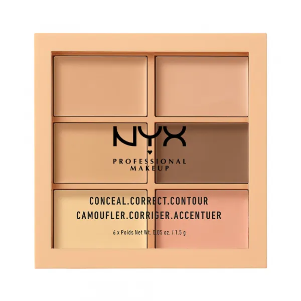 NYX Professional Makeup paleta korektorjev - Conceal, Correct, Contour Palette – Light (3CP01)