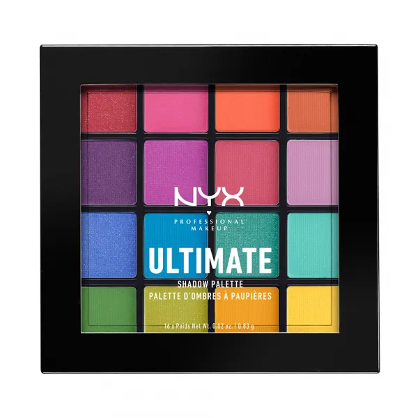 NYX Professional Makeup paleta senčil - Ultimate Shadow Palette – Brights (USP04)