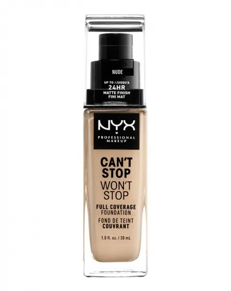 NYX Professional Makeup tekoča podlaga - Can't Stop Won't Stop Full Coverage Foundation - Nude (CSWSF6.5)