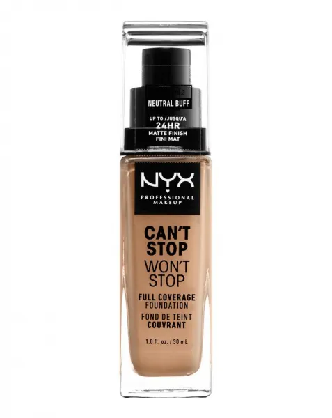 NYX Professional Makeup tekoča podlaga - Can't Stop Won't Stop Full Coverage Foundation - Neutral Buff (CSWSF10.3)