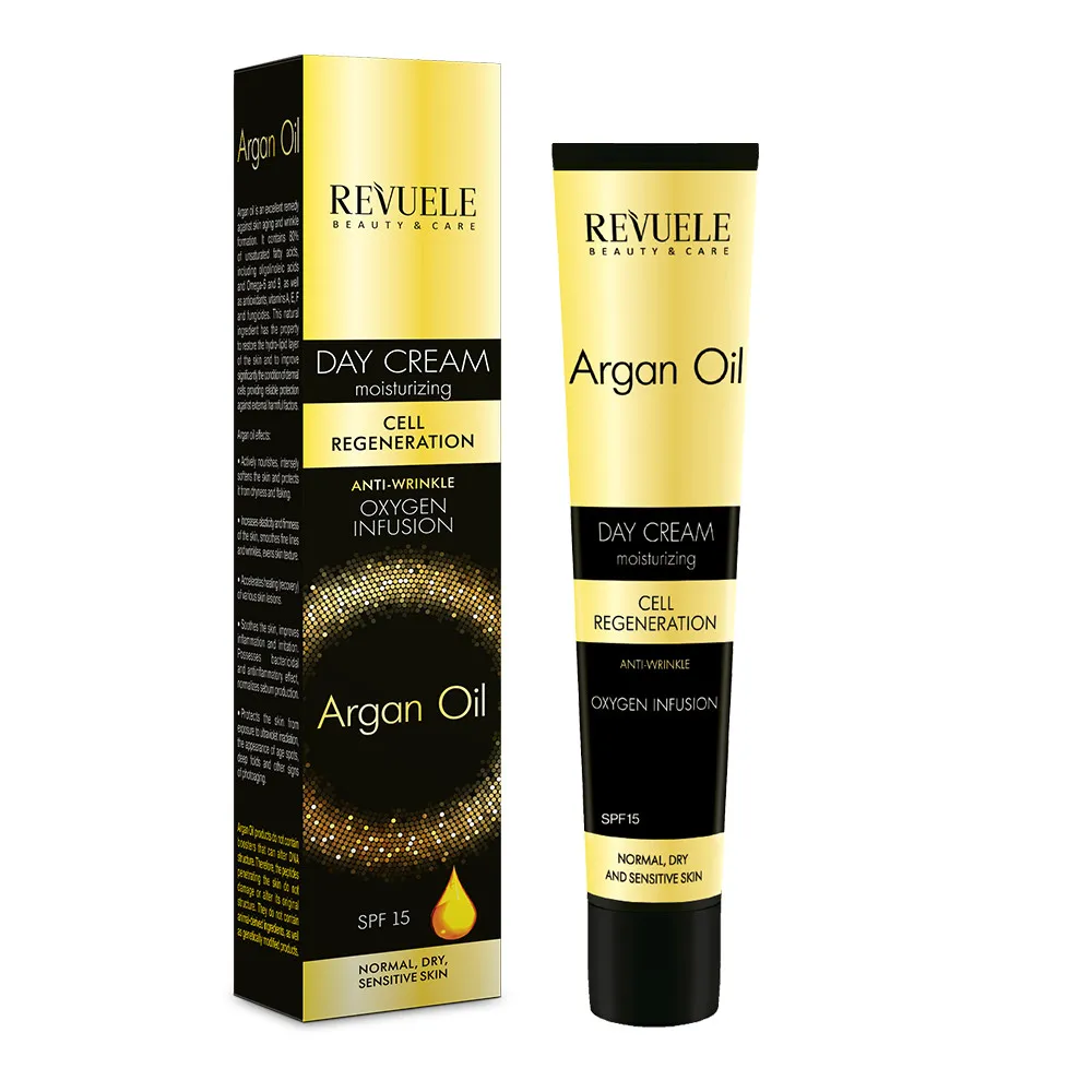 Revuele dnevna krema za obraz - Argan Oil Moisturizing Day Face Cream Anti-Wrinkle