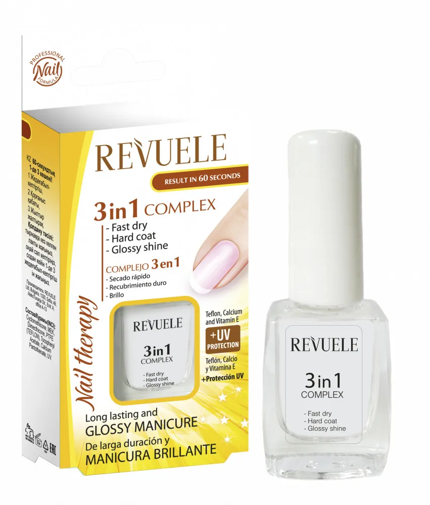 Revuele tretma za nego nohtov - Nail Therapy 3in1 Complex - Fast Dry, Hard Coat & Glossy Shine