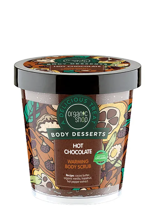Organic Shop piling za telo - Body Desserts Hot Chocolate Warming Body Scrub (450 ml)