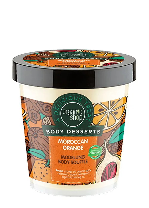 Organic Shop piling za telo - Body Desserts Moroccan Orange Modelling Body Soufflé (450 ml)