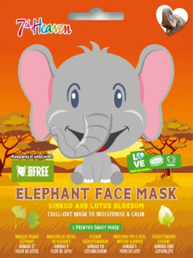 Montagne Jeunesse negovalna maska za obraz - Elephant Animal Sheet Mask