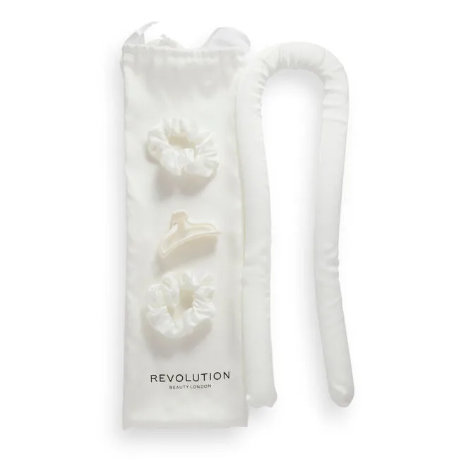 Revolution Haircare set za oblikovanje kodrov - Curl Enhancer Satin Curling - Ribbon Ivory