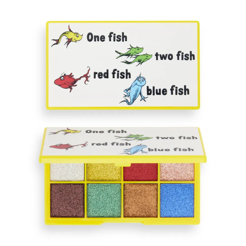 I Heart Revolution x Dr. Seuss paleta senčil - Shadow Palette - One Fish Two Fish Red Fish Blue Fish