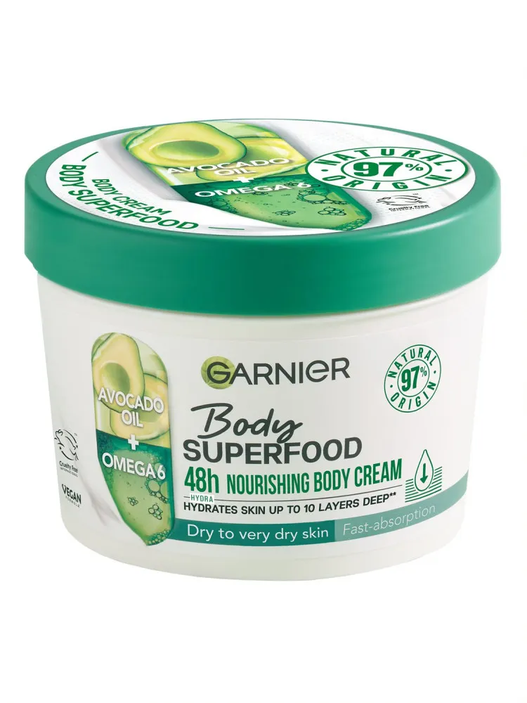 Garnier Body negovalna krema za telo - Superfood Nourishing Cream - Avocado & Omega 6