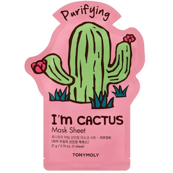 TONYMOLY negovalna maska za obraz - I´m Cactus Mask Sheet