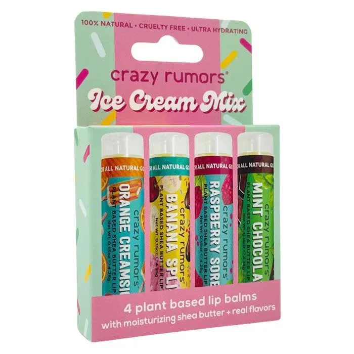 Crazy Rumors komplet balzamov za ustnice - Ice Cream Balm Mix
