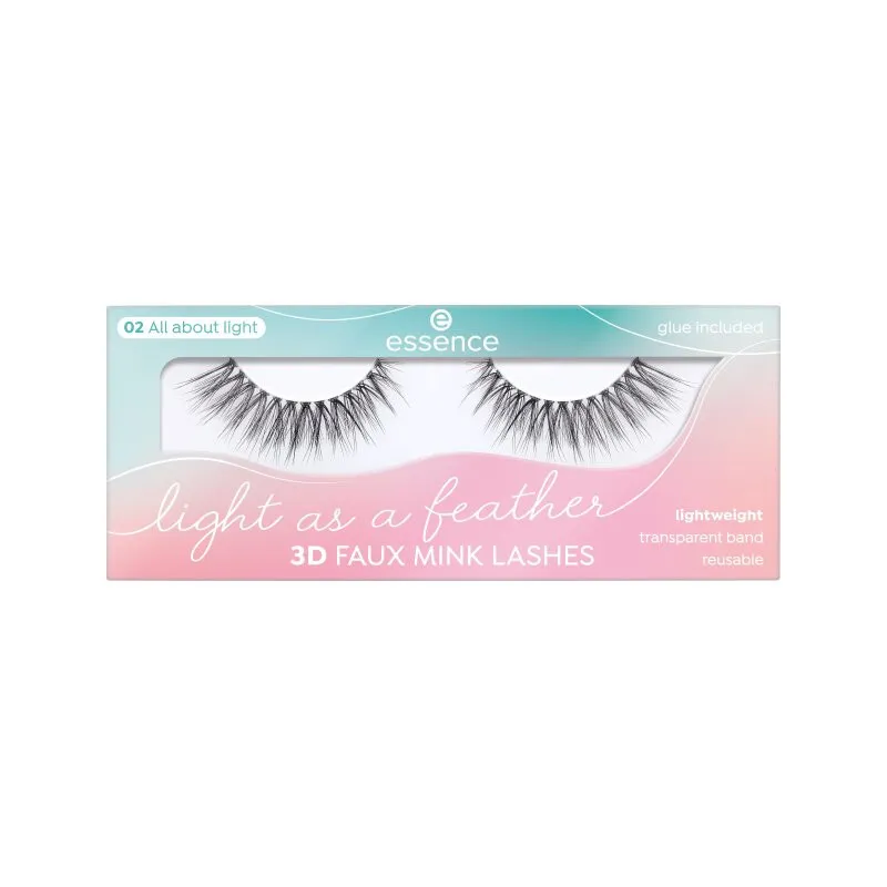 essence umetne trepalnice - Light As A Feather 3D Faux Mink Lashes - All About Light