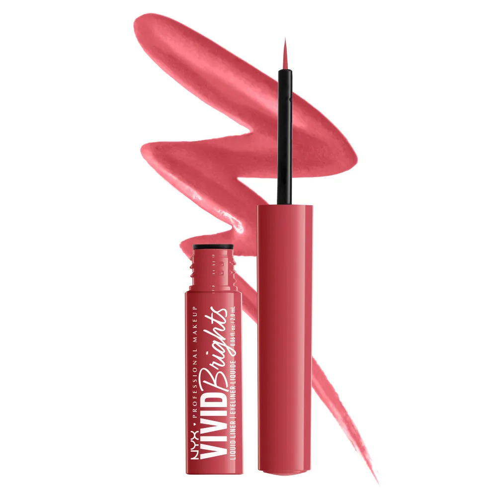 NYX Professional Makeup tekoče črtalo - Vivid Brights Colored Liquid Eyeliner - On Red (VBLL04)