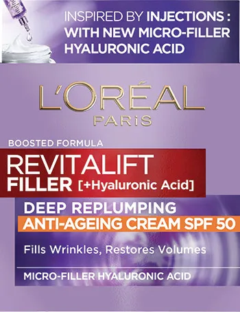 L’Oréal Paris krema za obraz z zaščitnim faktorjem SPF50 - Revitalift Filler Face Cream SPF50