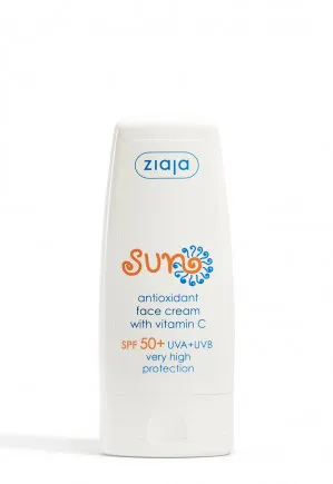 Ziaja krema za obraz z zaščitnim faktorjem SPF50+ - Antioxidant Face Cream With Vitamin C SPF50+
