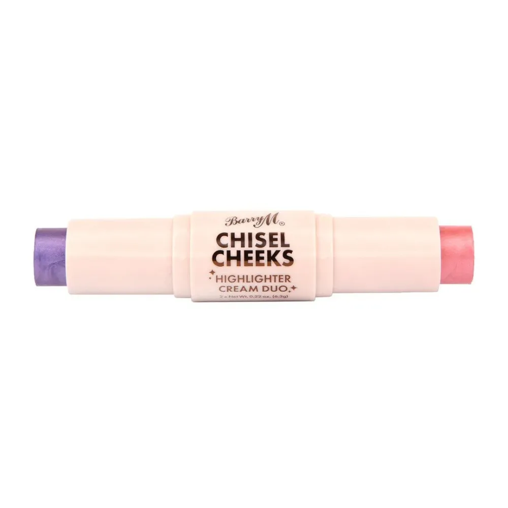 Barry M kremni osvetljevalec v stiku - Chisel Cheeks Highlighter Cream Duo - 3 Pale Lilac/Sok