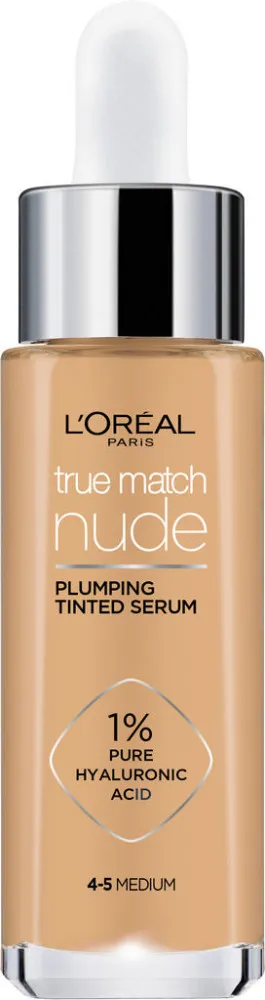 L’Oréal Paris tekoča podlaga - True Match Nude Plumping Tinted Serum - 4-5 Medium