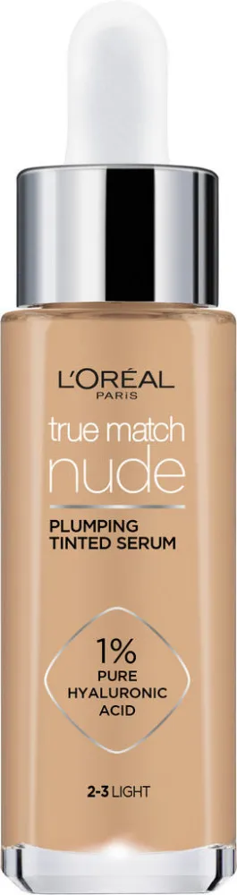 L’Oréal Paris tekoča podlaga - True Match Nude Plumping Tinted Serum - 2-3 Light