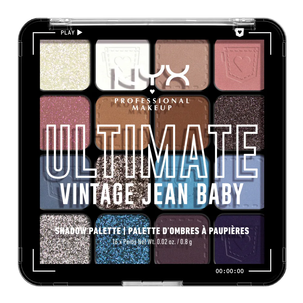 NYX Professional Makeup paleta senčil - Ultimate Shadow Palette - Vintage Jean Baby (USPR01W)