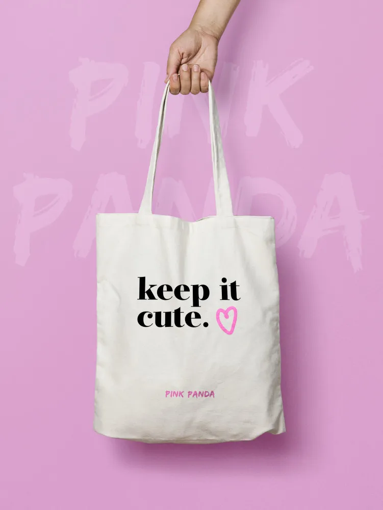 PINK PANDA večnamenska torbica za shranjevanje - Keep It Cute Tote Bag