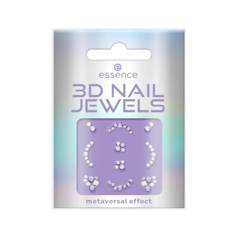 essence nalepke za nohte - 3D Nail Jewels - 01 Future Reality