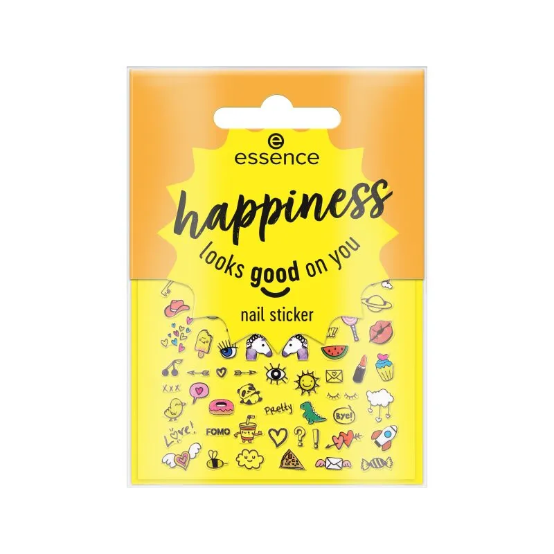 essence nalepke za nohte - Happiness Looks Good On You Nail Sticker