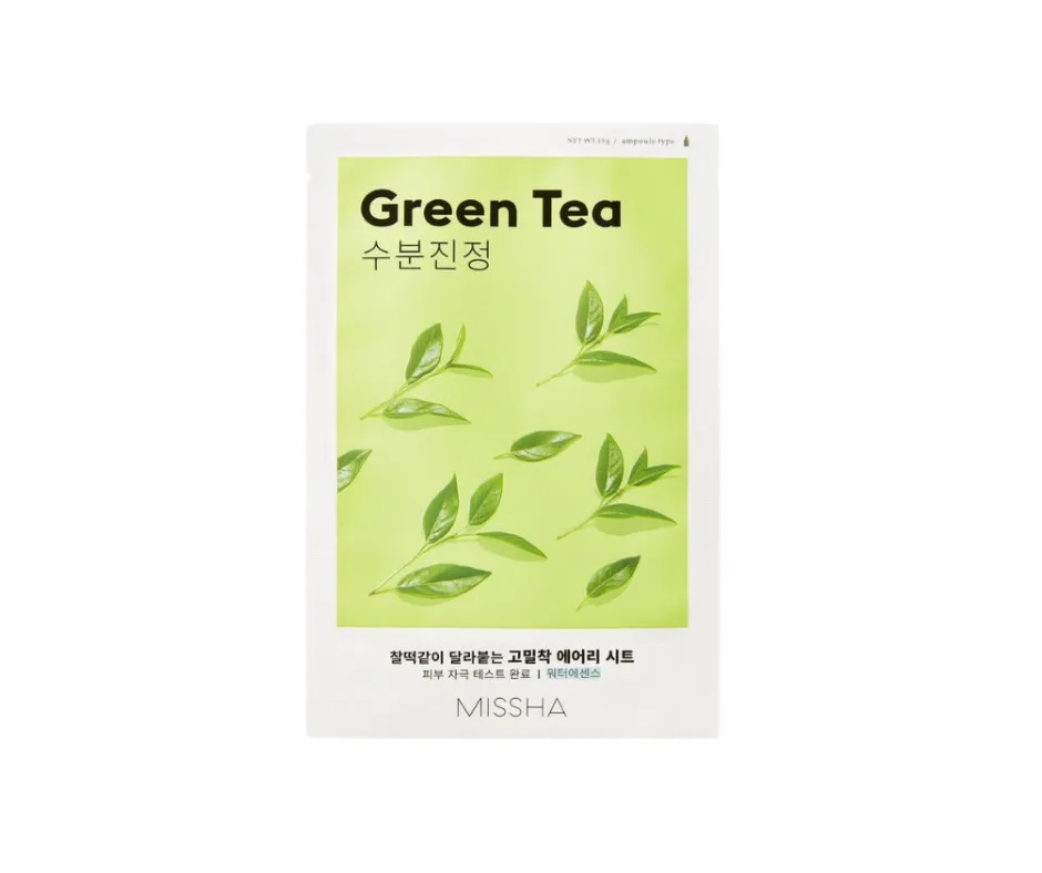 MISSHA negovalna maska za obraz - Airy Fit Sheet Mask - Green Tea
