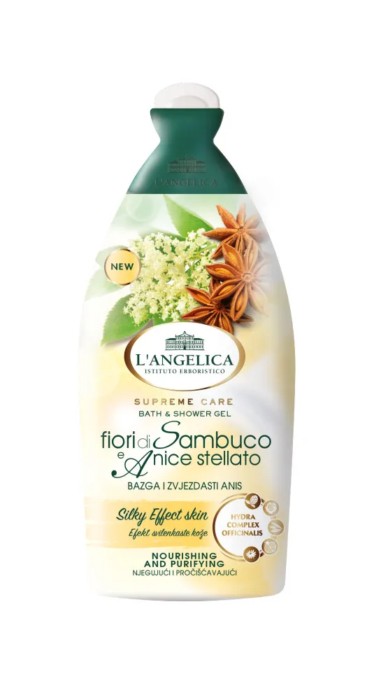 L'Angelica gel za tuširanje - Bath & Shower Gel - Elderflower & Star Anise