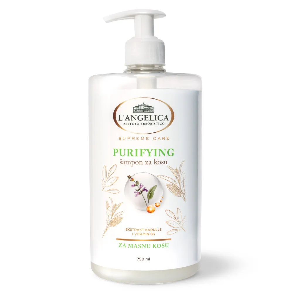 L'Angelica šampon za lase - Purifying Shampoo With Pump - For Oily Hair