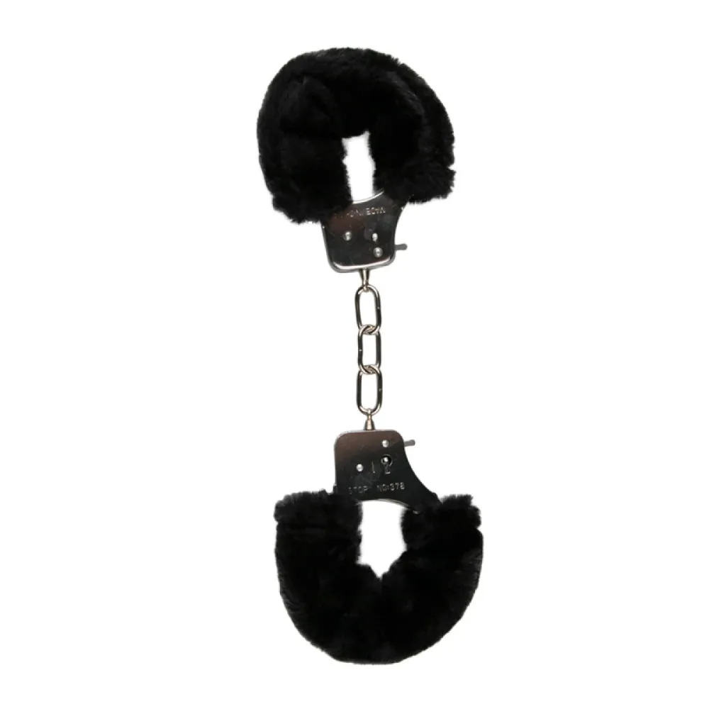 Easytoys krznene lisice - Fetish Collection Handcuffs - Black