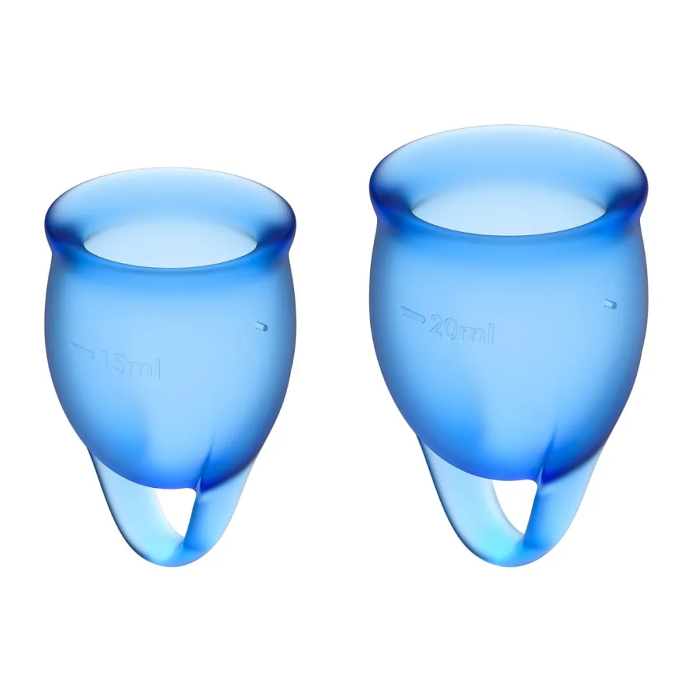 Satisfyer menstrualna skodelica - Feel Confident Menstrual Cup - Blue