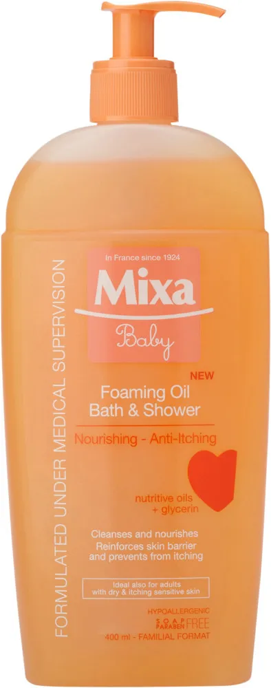 Mixa Baby gel za prhanje, obogaten z olji - Bath and Shower Foaming Oil