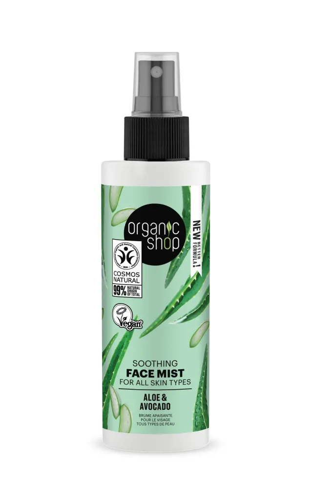 Organic Shop meglica za obraz - Soothing Face Mist - Aloe & Avocado