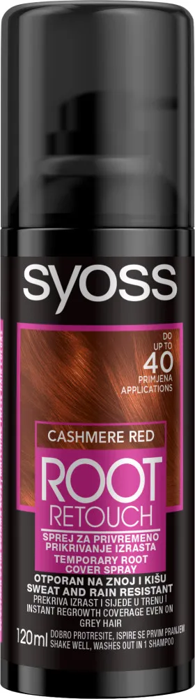 Syoss sprej za prekrivanje lasnega narastka - Root Retoucher - Cashmere Red