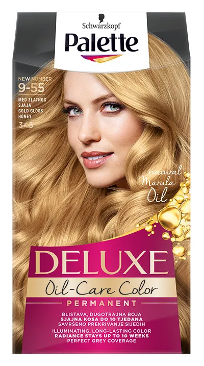 Schwarzkopf Palette Deluxe barva za lase - 9-55 Gold Gloss Honey