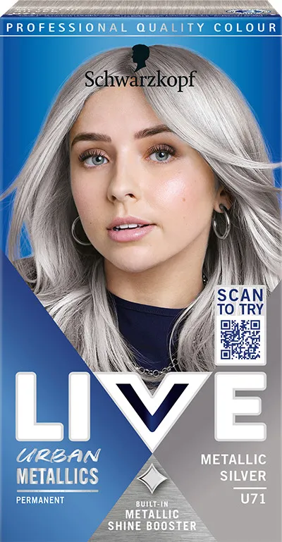 Schwarzkopf barva za lase - Live Urban Metallics - U71 Metallic Silver