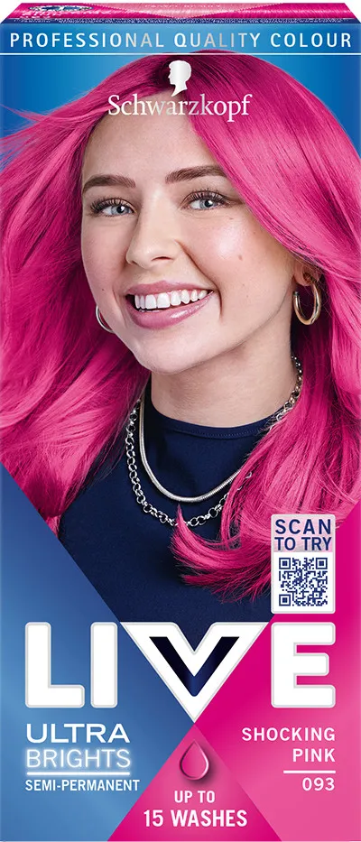 Schwarzkopf barva za lase - Live Ultra Brights Or Pastel - 93 Shocking Pink