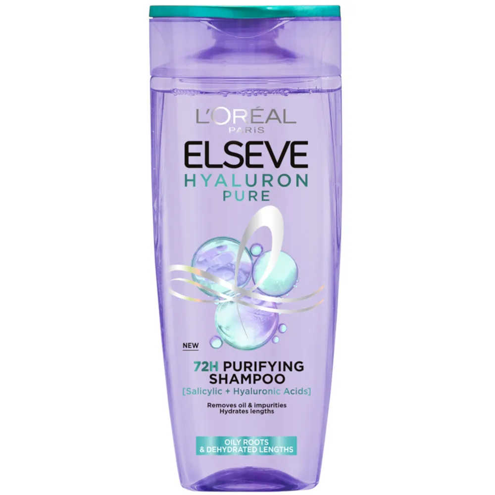 L'Oréal Paris šampon za dehidrirane lase, ki se hitro mastijo - Elseve Hyaluron Pure Shampoo (250ml)